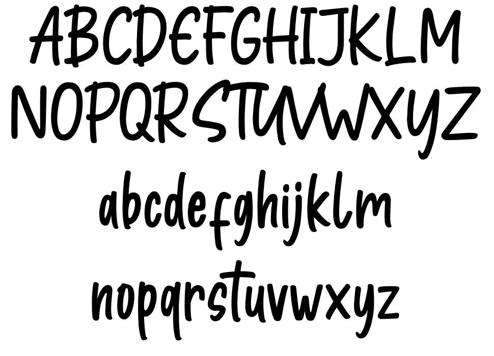 Shottery font Örnekler