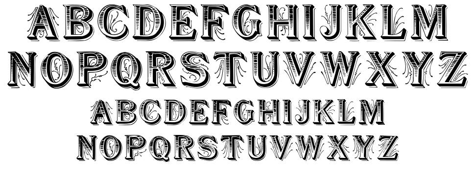 Show Boat font specimens