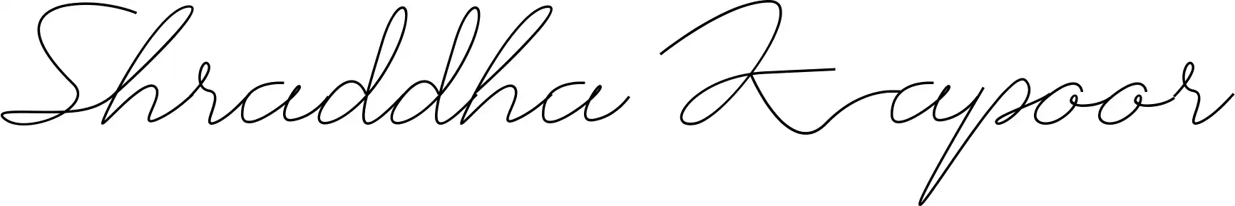 Shraddha Kapoor font