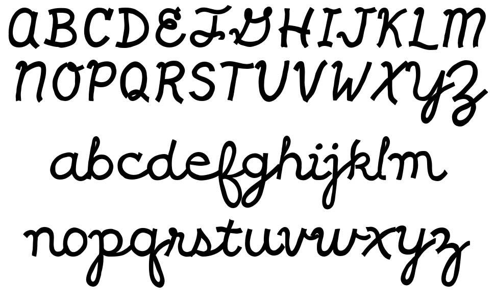 Shrag Script font specimens