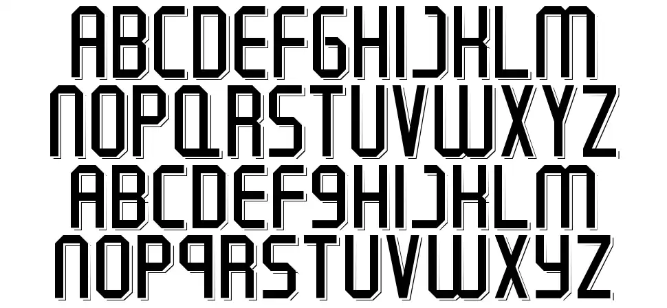 Shut Down font specimens