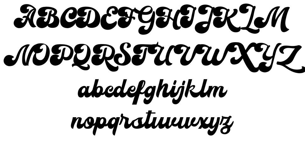 Sianok Valley Script font specimens