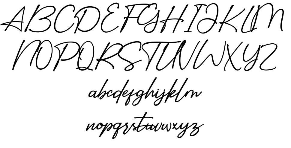 Sidelines font specimens
