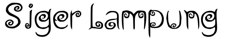 Siger Lampung font