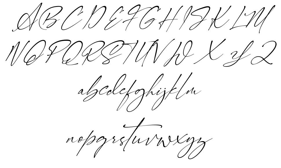 Signatie font specimens