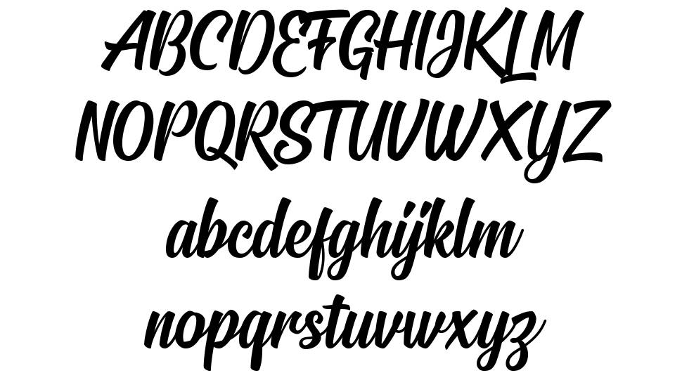 Signatra font specimens