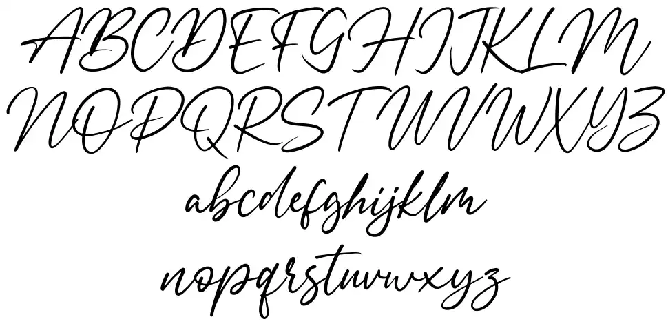 Signatria schriftart vorschau