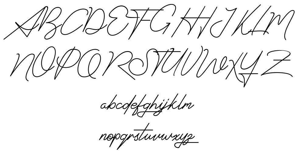 Signatrust font specimens