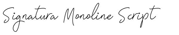 Signatura Monoline Script フォント