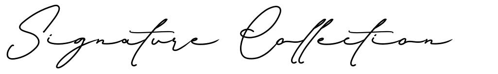 Signature Collection font
