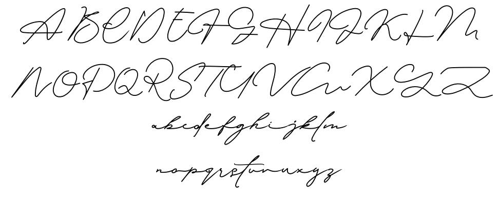 Signature Collection font specimens