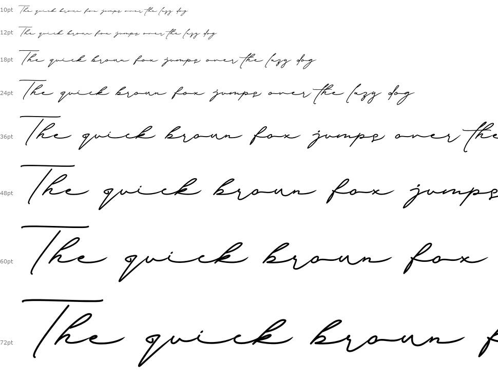 Signature Collection písmo Vodopád