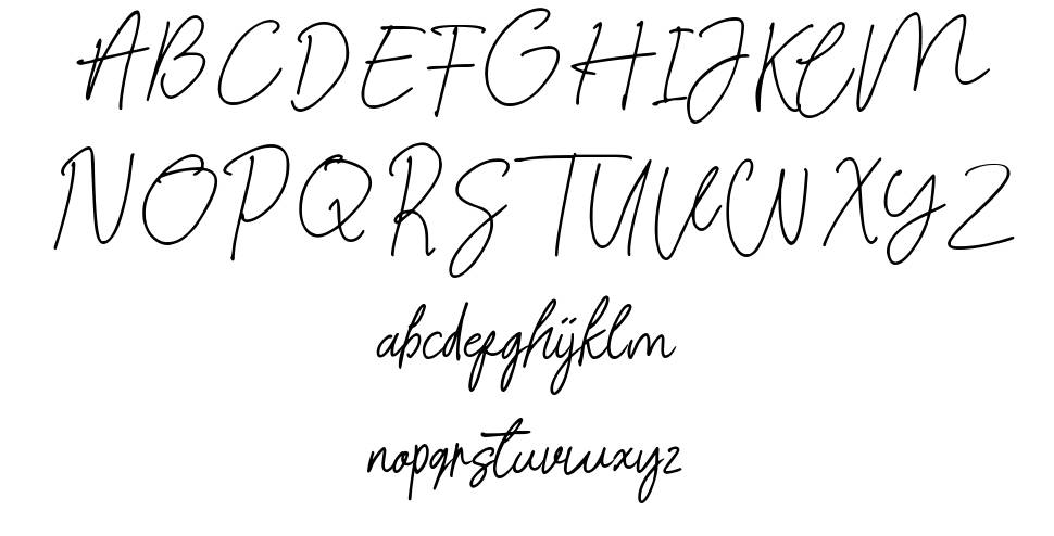 Signature Present font Örnekler