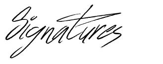 Signatures フォント