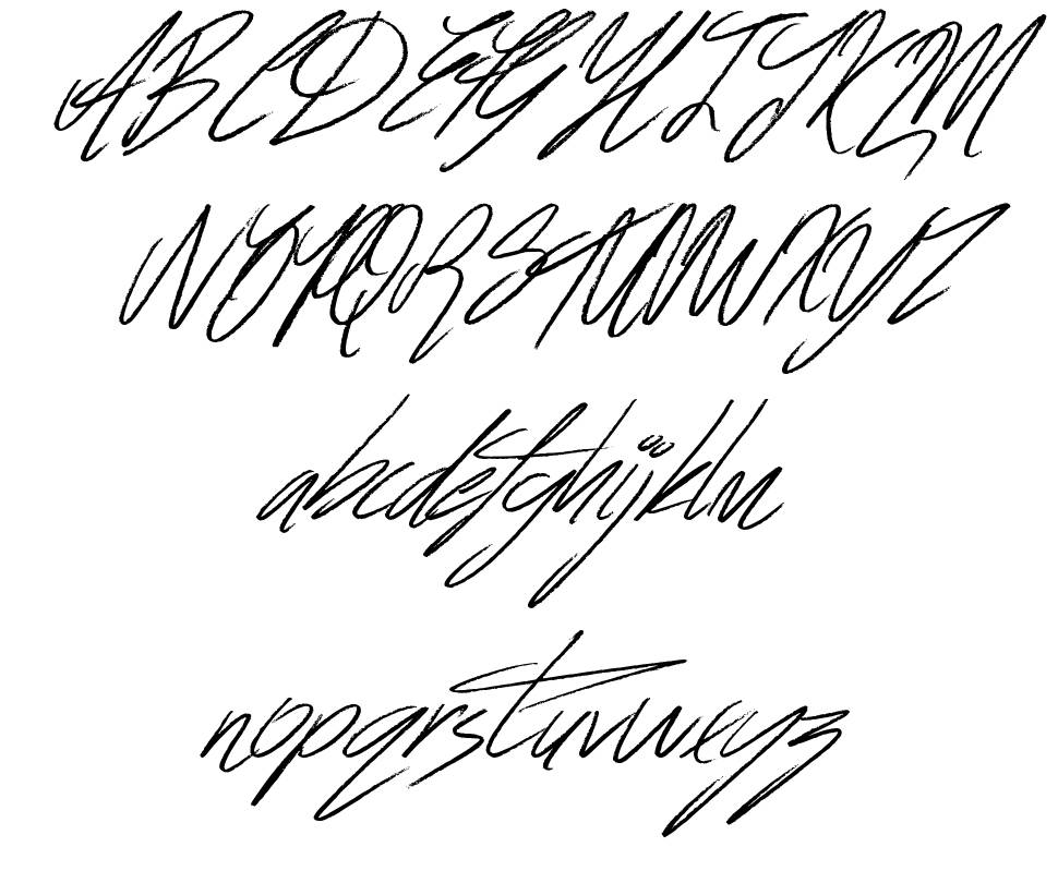 Signatures font Örnekler