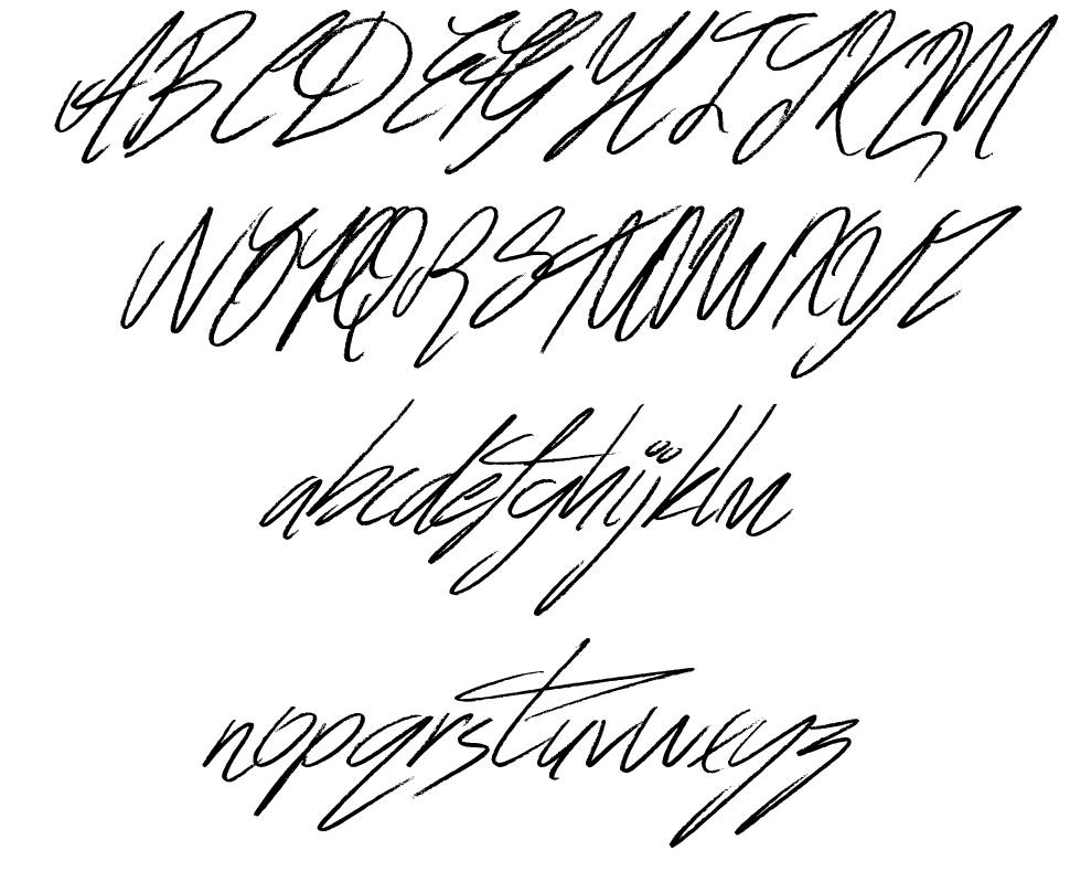 Signatures schriftart vorschau