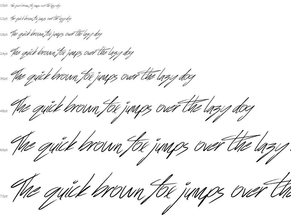 Signatures font Şelale