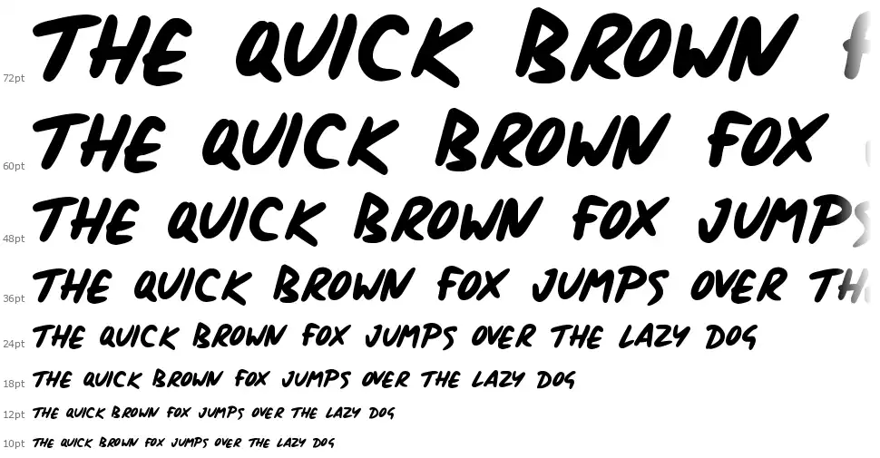 Signboardfont waterfall