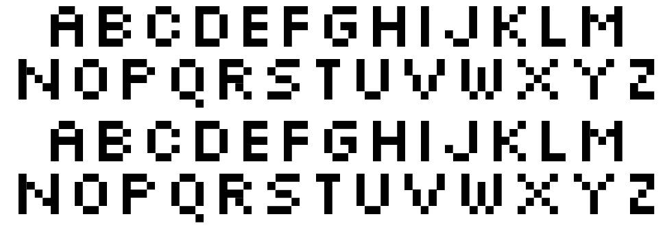 Silkscreen font Örnekler