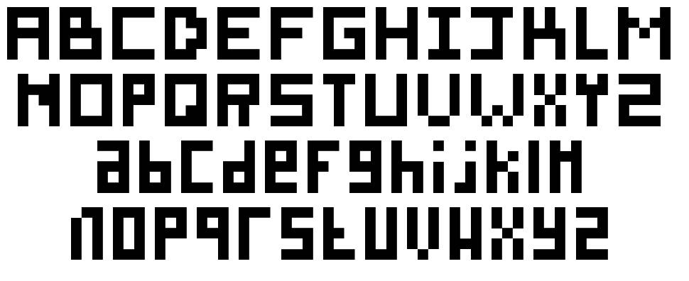 Silly Pixel font specimens