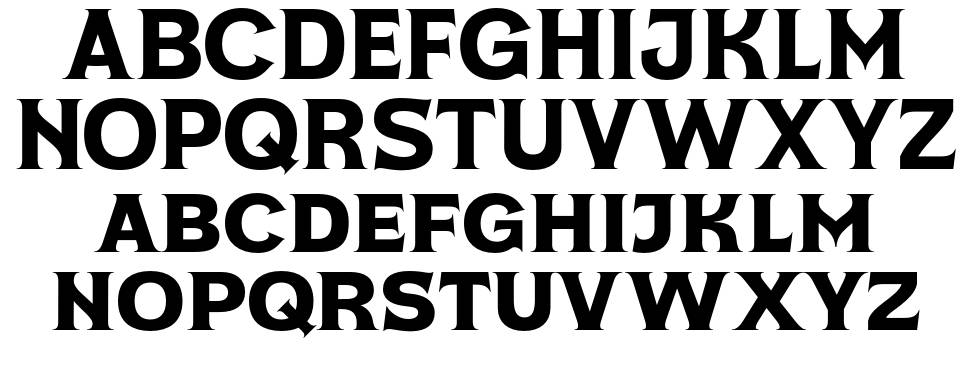 Silvano Western font specimens