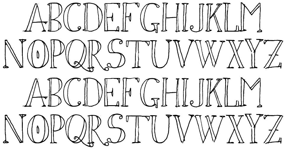 Simon Script font specimens