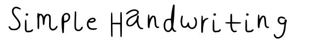 Simple Handwriting font