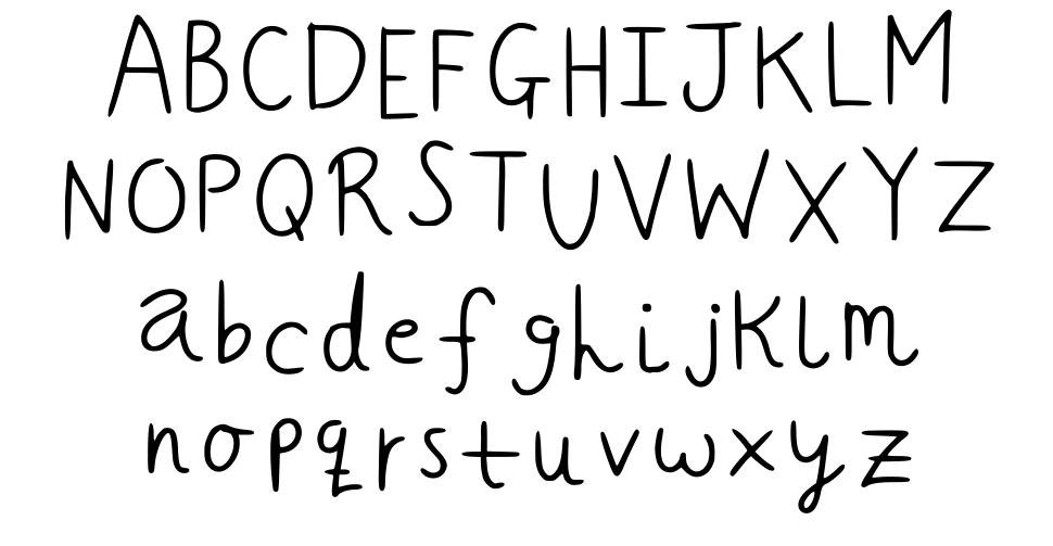 Simple Handwriting font specimens