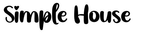 Simple House font