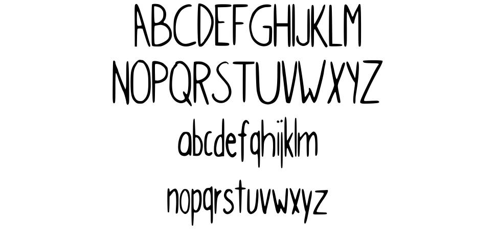 Simple Kindergarden písmo Exempláře