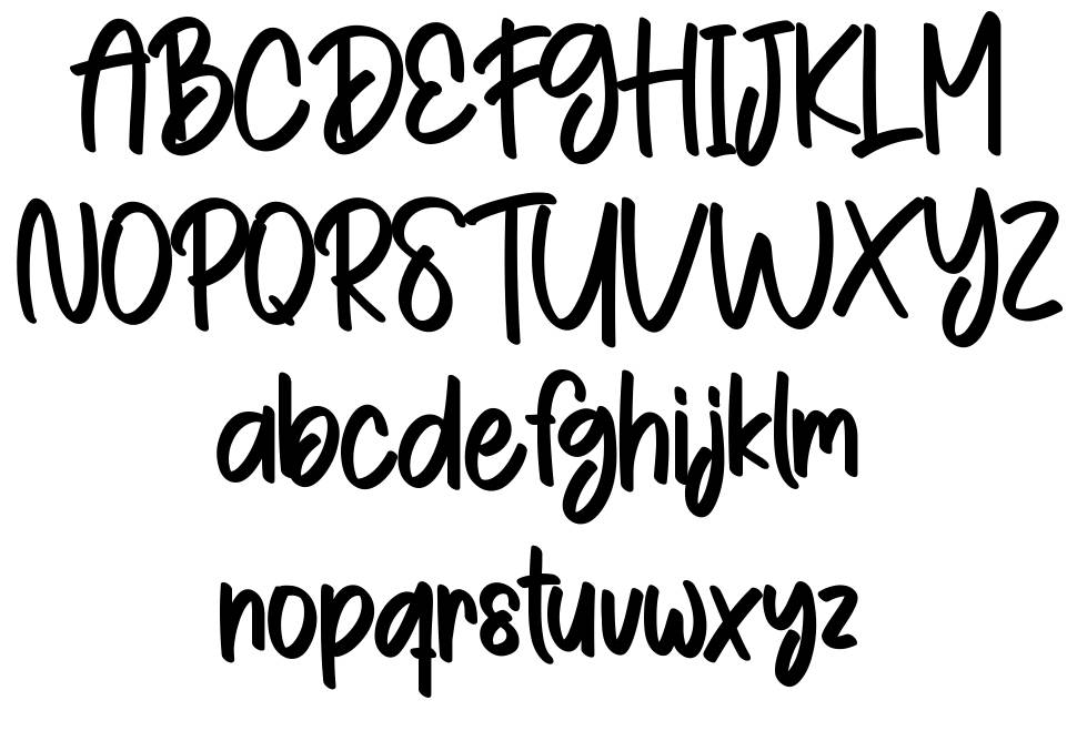 Simple Melody font specimens