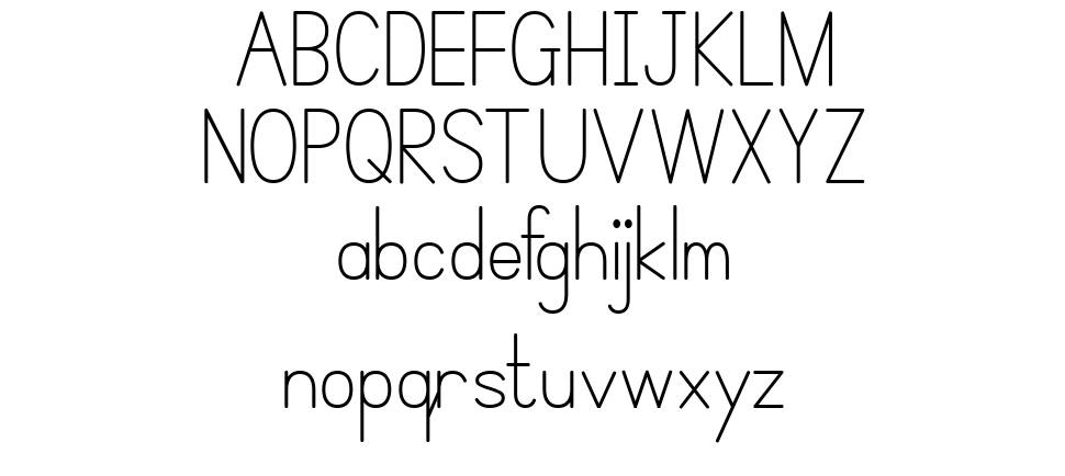 Simple Print font specimens