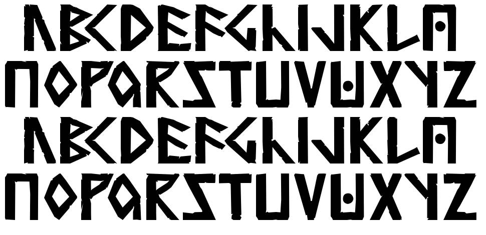 Simple Runes font specimens