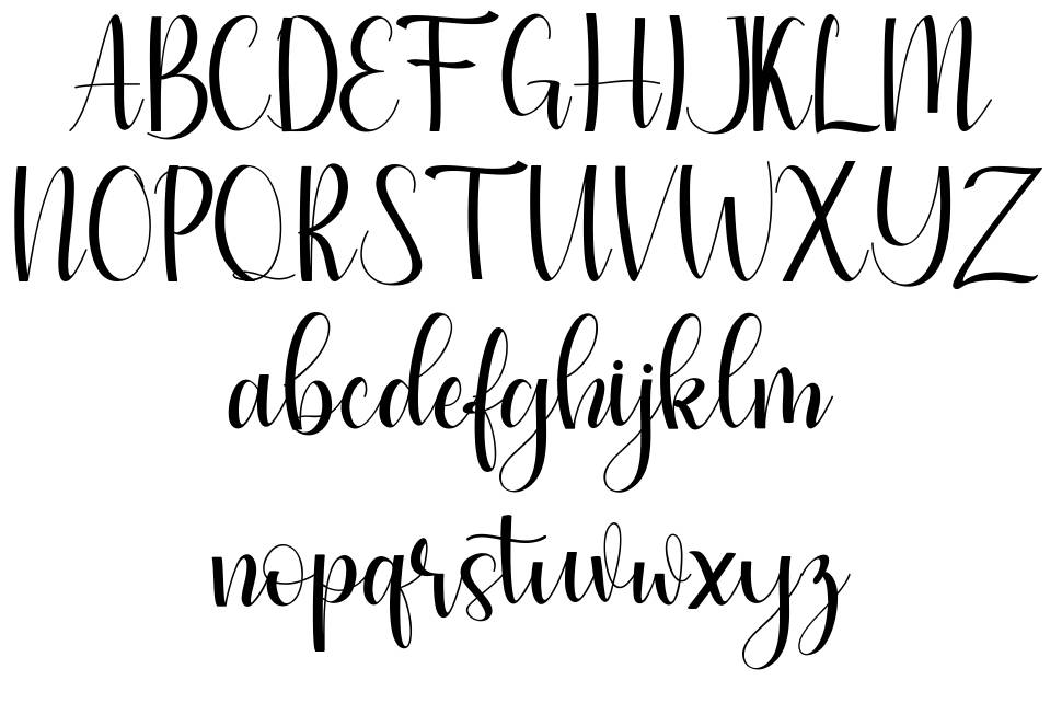 Simple Script font specimens