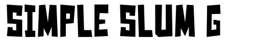 Simple Slum G шрифт