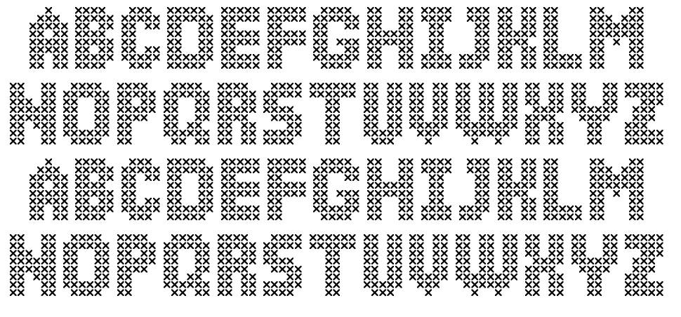 Simple Stitch font specimens
