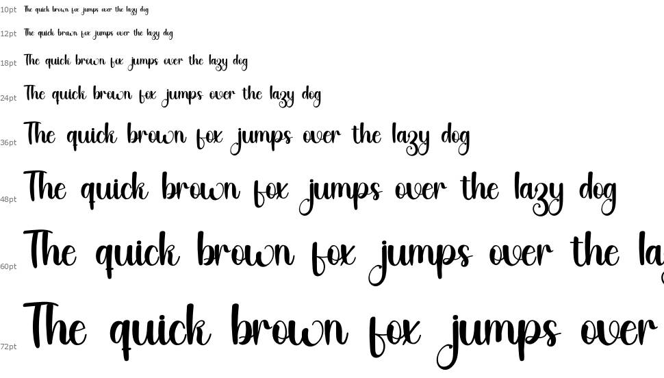Simple Witch font Waterfall