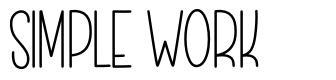 Simple Work font