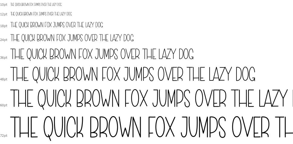 Simple Work font Waterfall