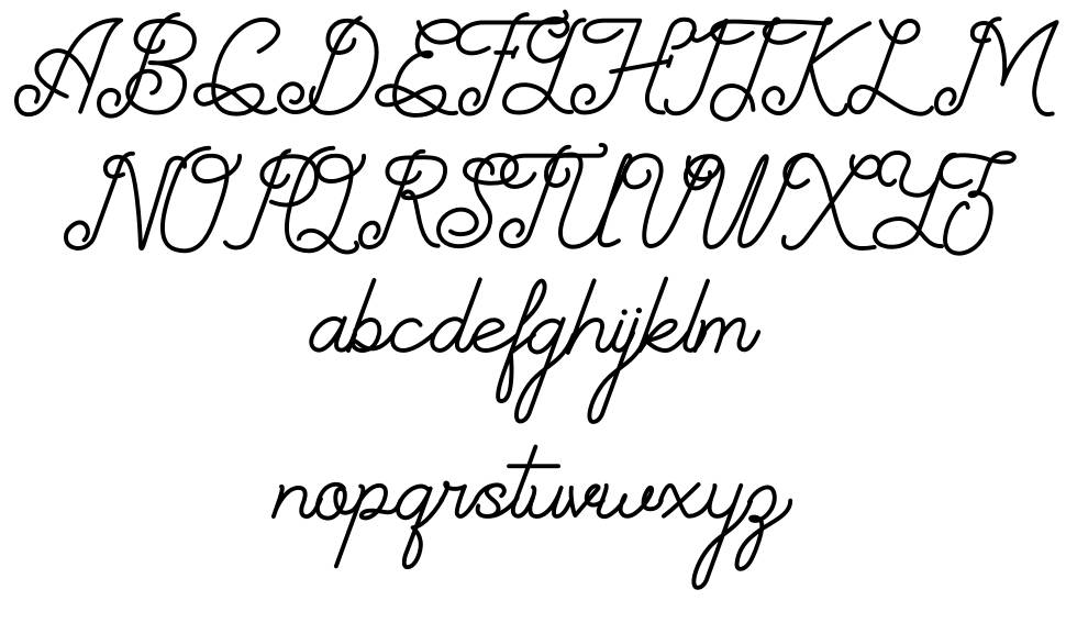 Simplyline 字形 标本