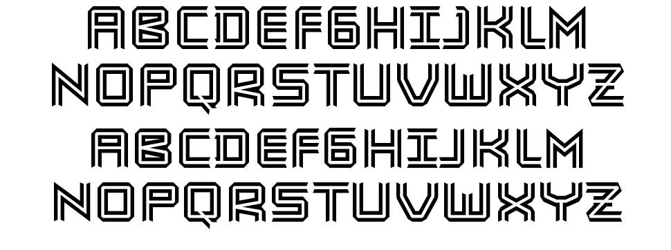 Simulacre font specimens