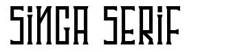 Singa Serif písmo