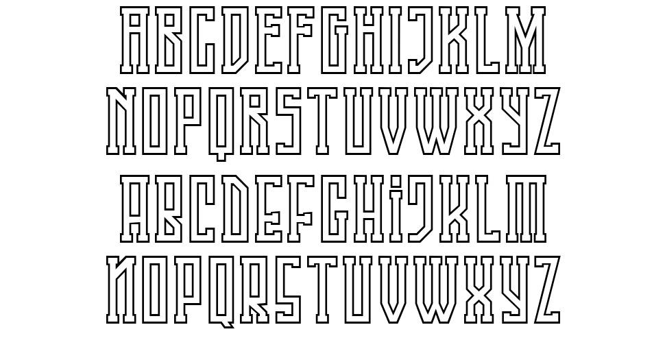 Singa Slab font specimens