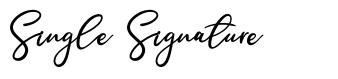 Single Signature шрифт