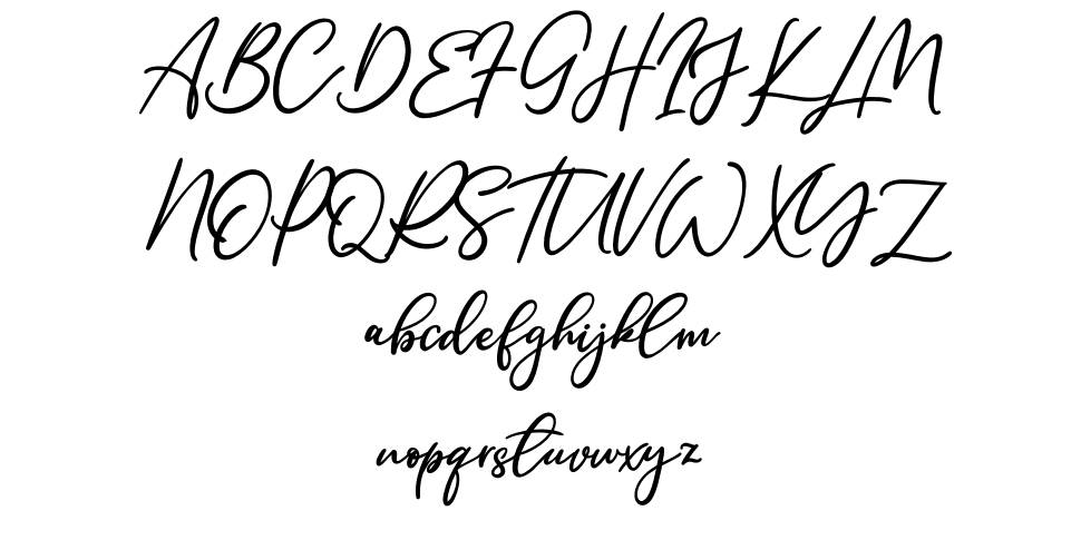 Single Signature font specimens
