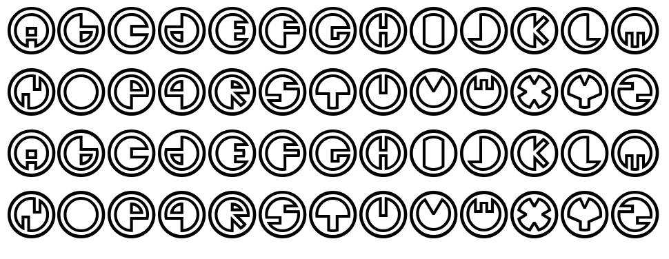 Sirkhular font Örnekler