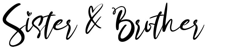 Sister & Brother font