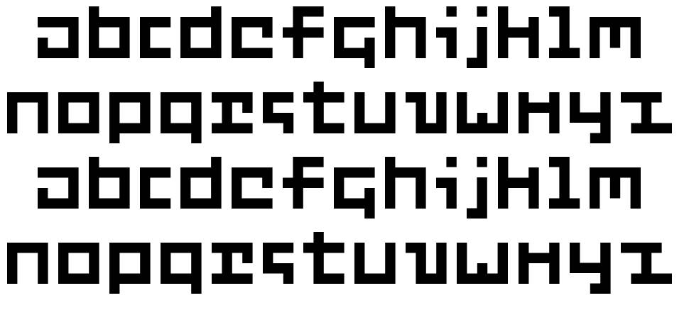 Six font specimens