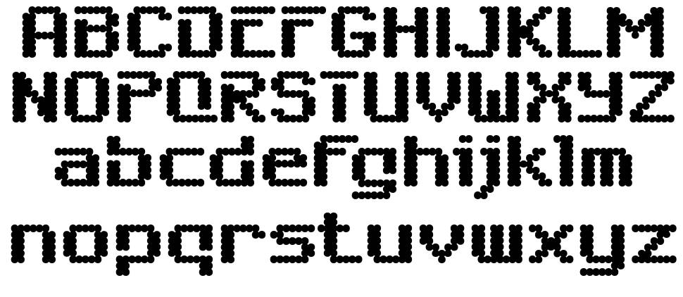 SixEightZeroNineChargen-Regular font specimens