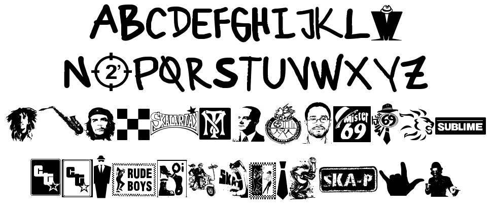 Ska+ font specimens